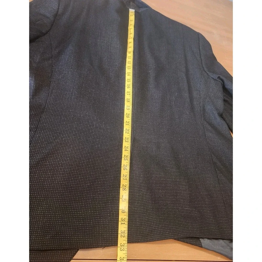 Cremieux Loro Piana Wool Sport Coat Mens 50L Charcoal Gray Birdseye Office Event